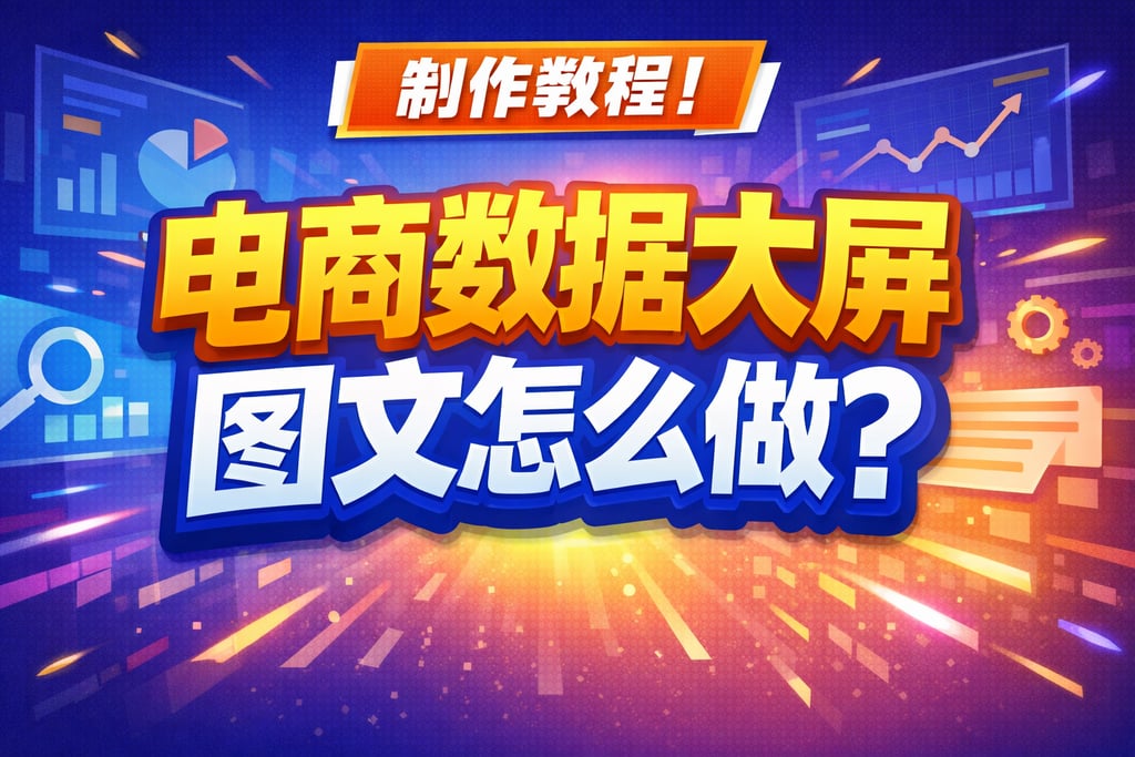制作教程！电商数据大屏图文怎么做，步骤