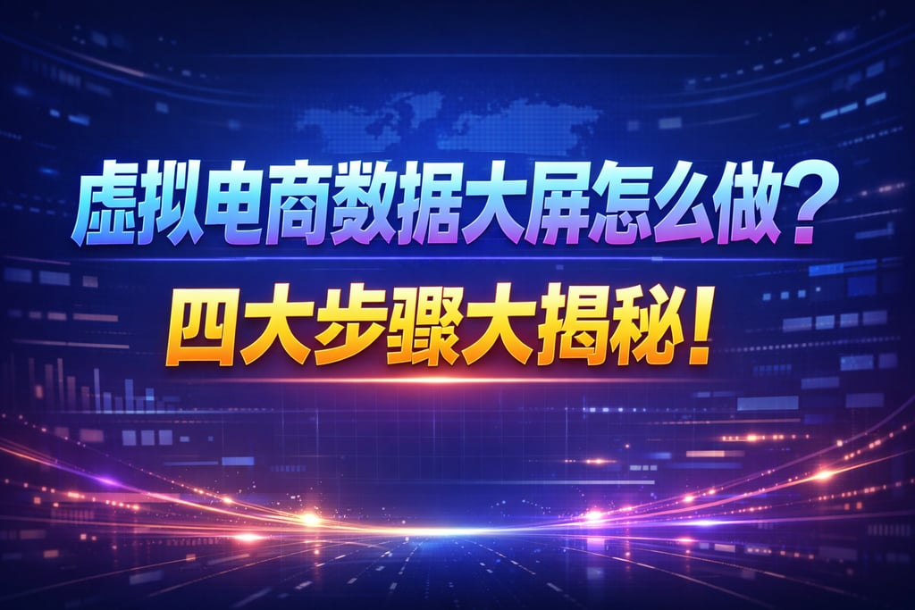 制作教程！虚拟电商数据大屏怎么做，步骤