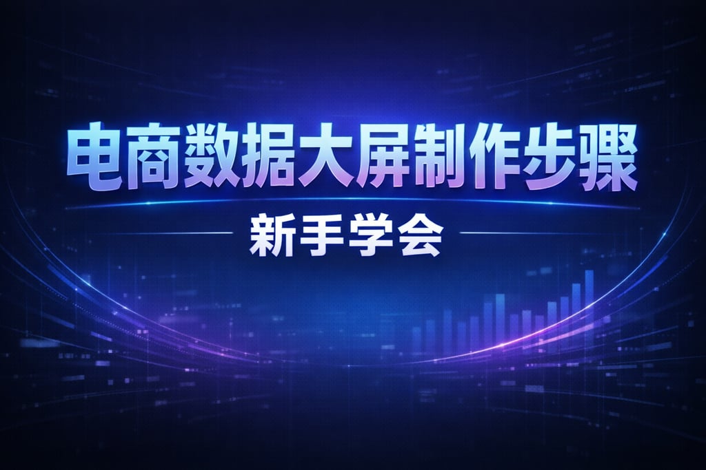 制作步骤！电商数据大屏制作步骤，新手学会