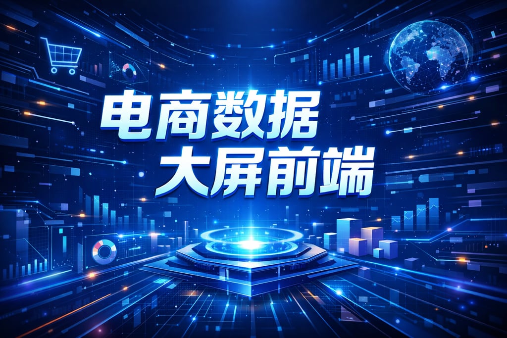 前端开发！电商数据大屏前端，页面美化