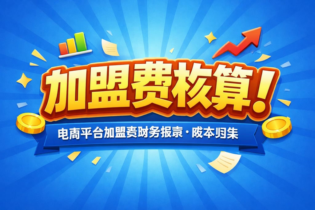 加盟费核算！电商平台加盟费财务报表，成本归集