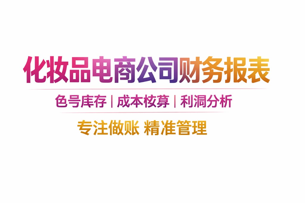 化妆品做账！化妆品电商公司财务报表，色号库存