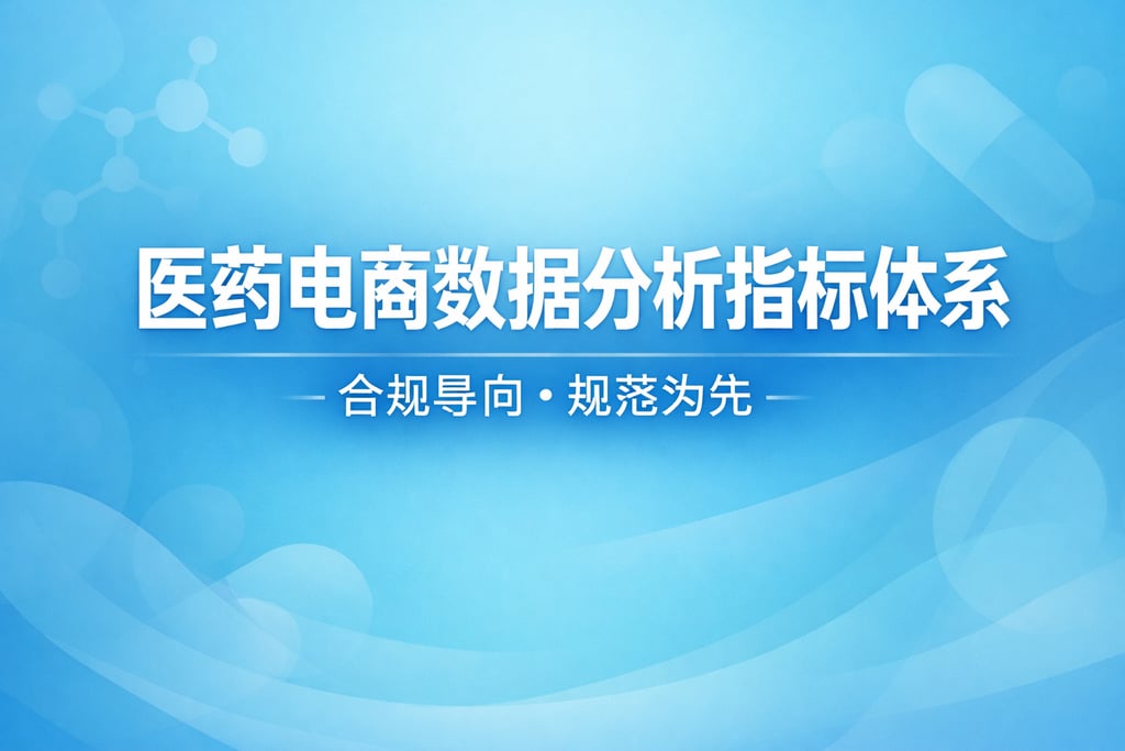 医药体系！医药电商数据分析指标体系，合规导向
