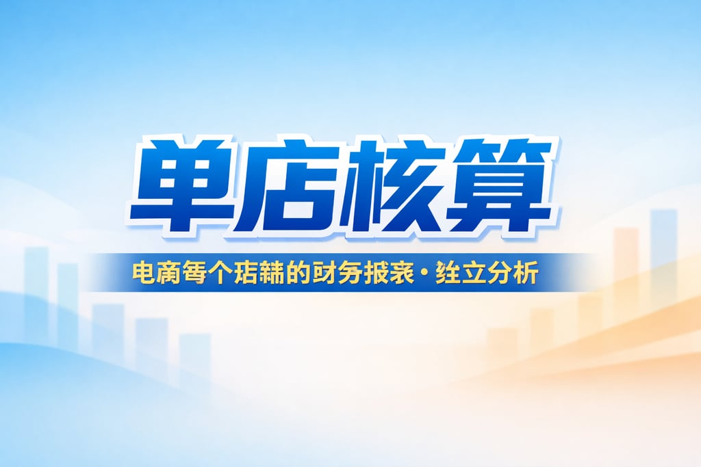 单店核算！电商每个店铺的财务报表，独立分析