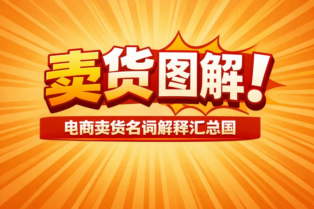 卖货图解！电商卖货名词解释汇总图，直观清晰