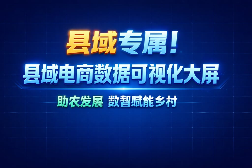 县域专属！县域电商数据可视化大屏，助农