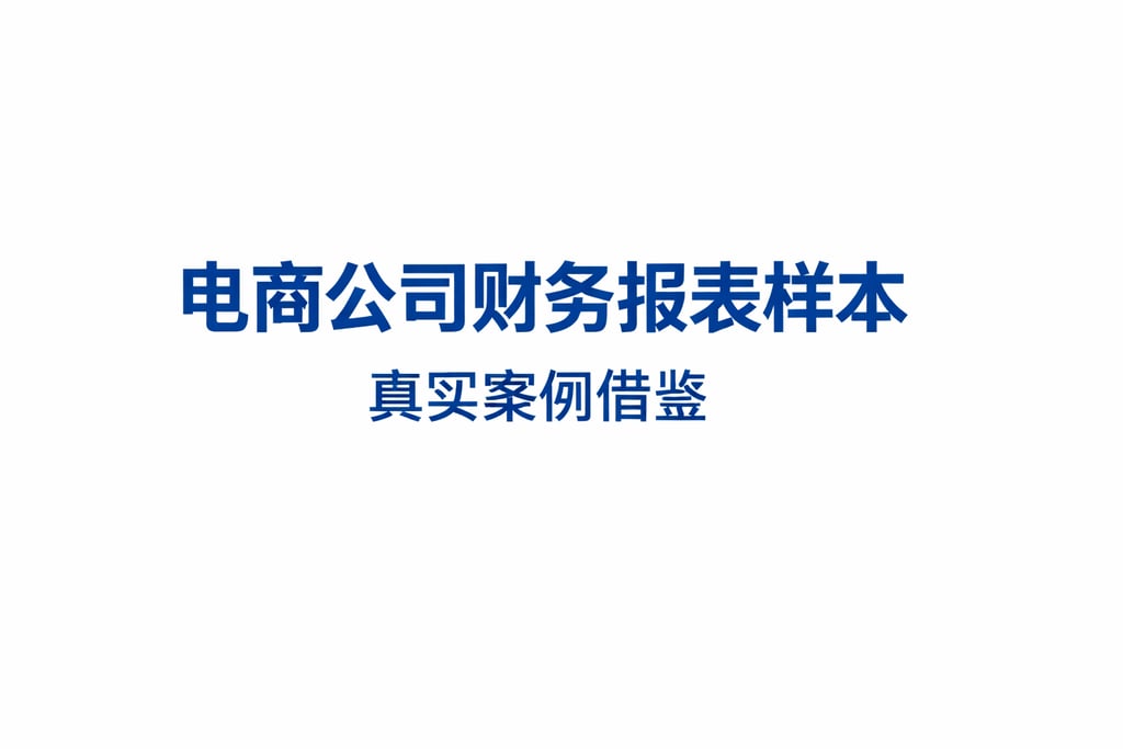 参考范本！电商公司财务报表样本，真实案例借鉴