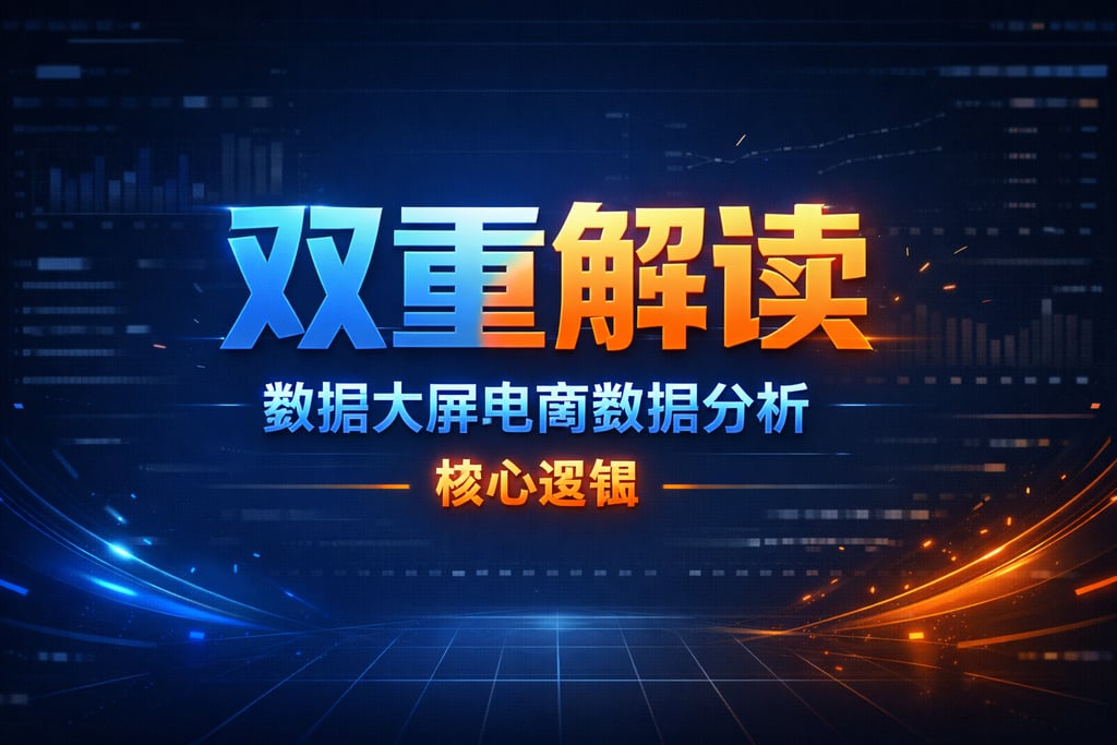 双重解读！数据大屏电商数据分析，核心逻辑