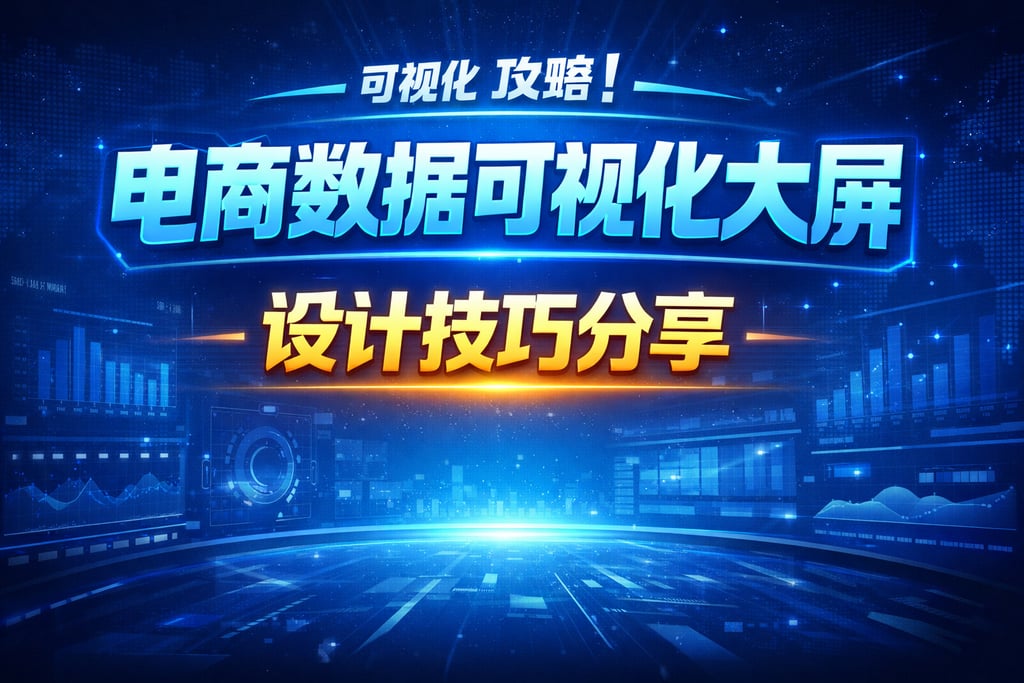 可视化攻略！电商数据可视化大屏，设计技巧分享