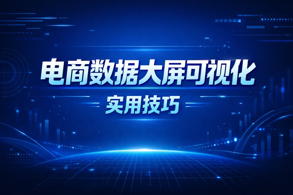 可视化设计！电商数据大屏可视化，技巧