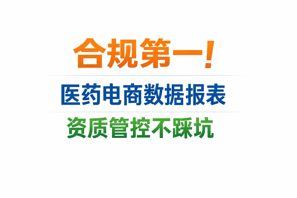 合规第一！医药电商数据报表，资质管控不踩坑