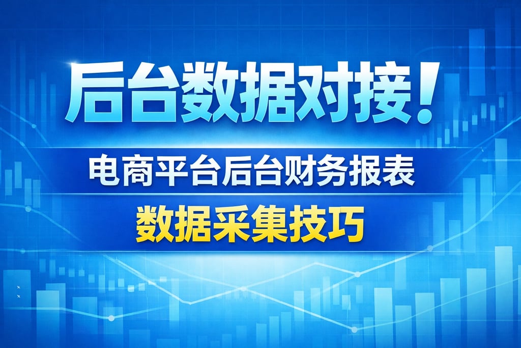 后台数据对接！电商平台后台财务报表，数据采集技巧