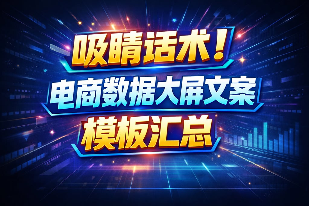 吸睛话术！电商数据大屏文案，模板汇总