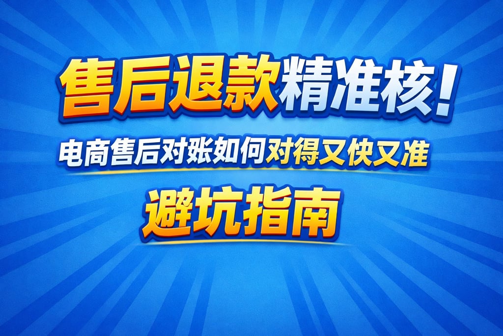 售后退款精准核！电商售后对账如何对得又快又准，避坑指南