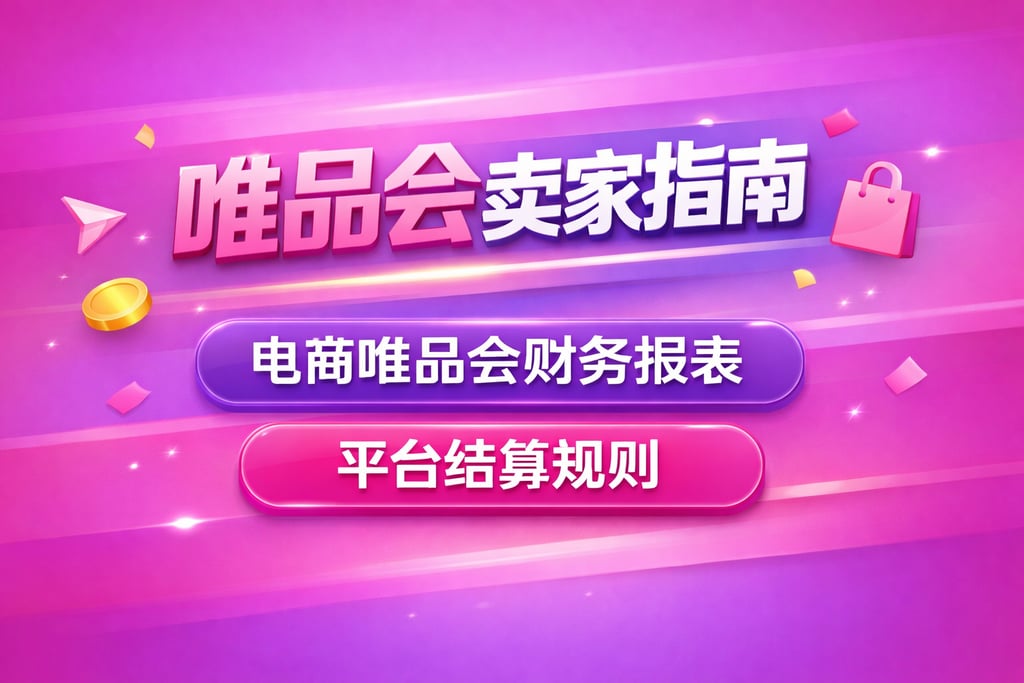 唯品会卖家指南！电商唯品会财务报表，平台结算规则