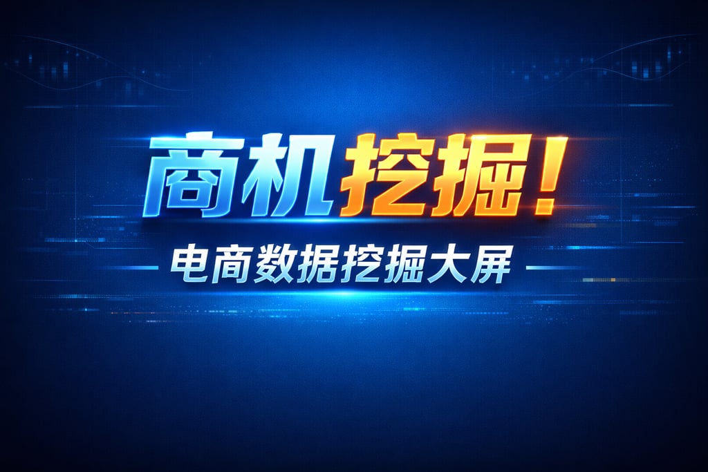 商机挖掘！电商数据挖掘大屏，隐藏利润