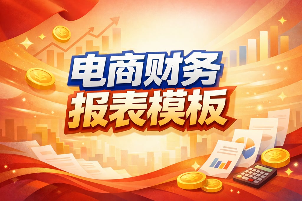 国内模板图！国内电商财务报表模板图，样式参考