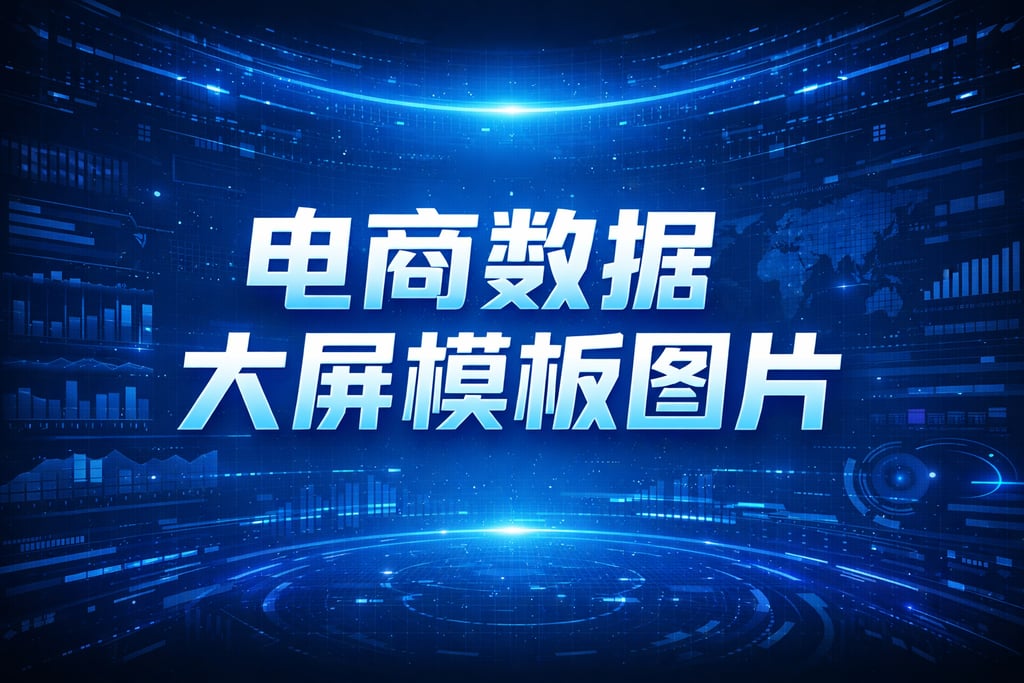 图片模板！电商数据大屏模板图片，高清汇总