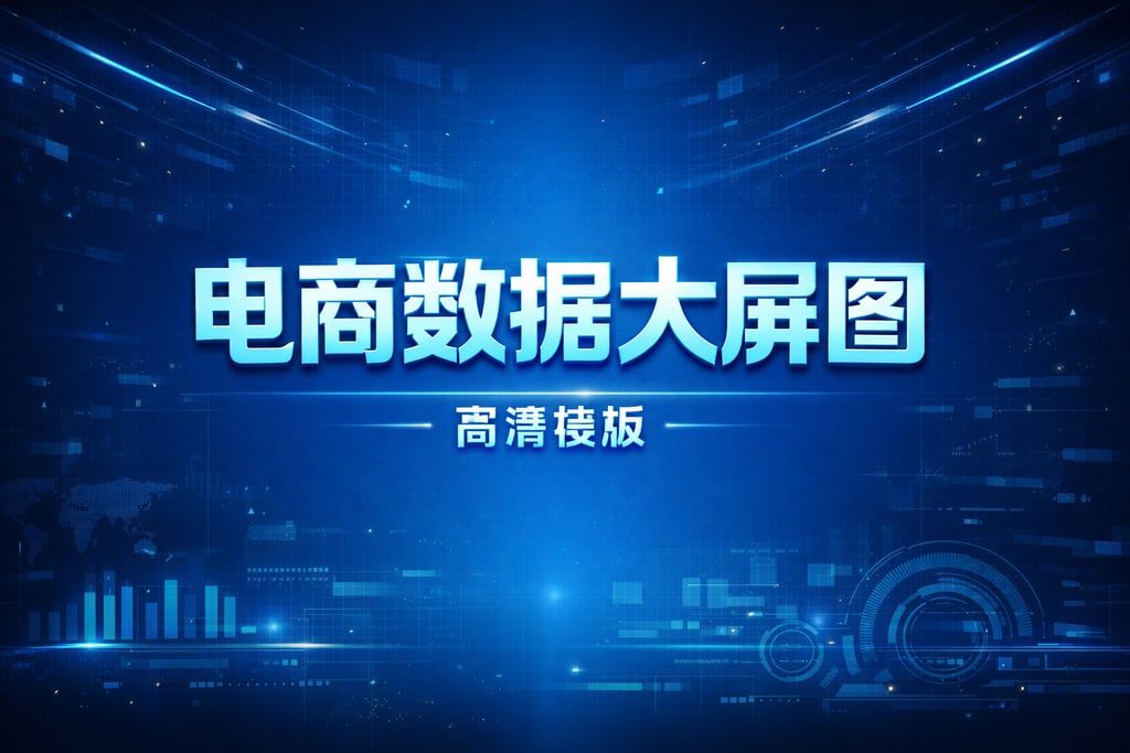 图片素材！电商数据大屏图，高清模板