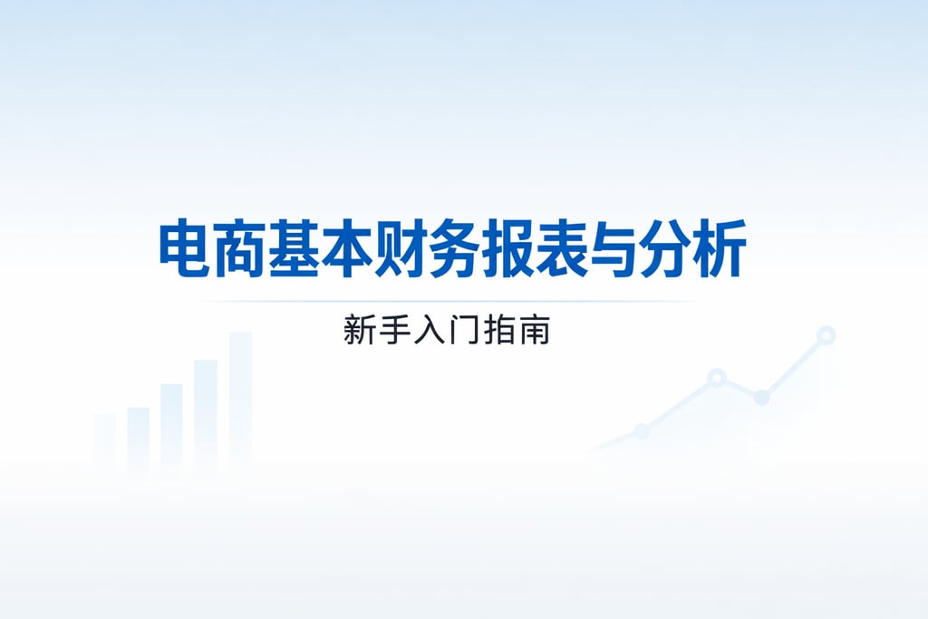 基础 + 分析！电商基本财务报表与分析，新手入门指南