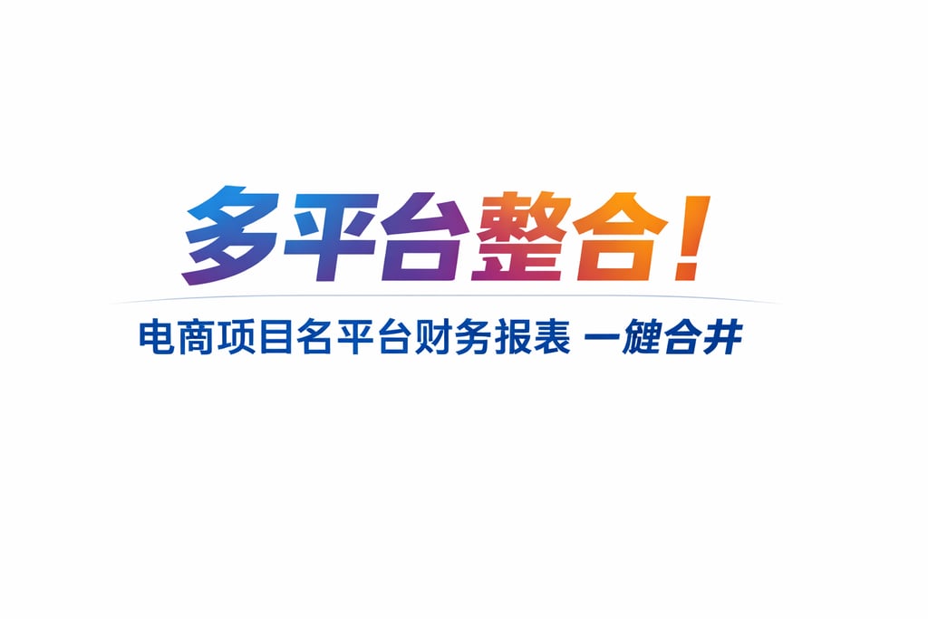 多平台整合！电商项目各平台财务报表，一键合并