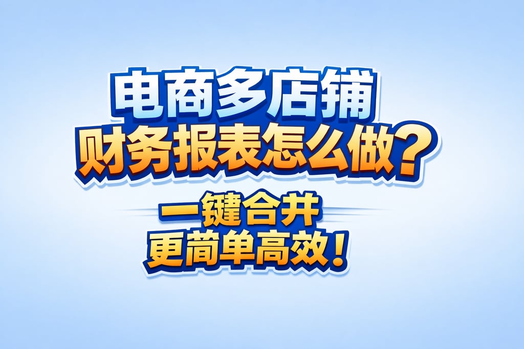 多店制作！电商多店铺财务报表怎么做，一键合并
