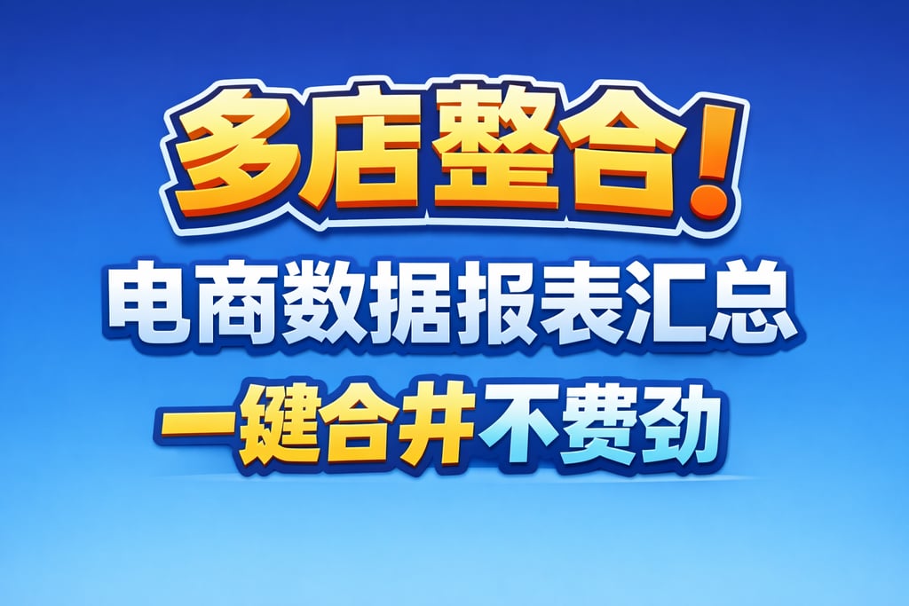 多店整合！电商数据报表汇总，一键合并不费劲