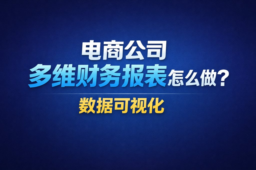 多维制作！电商公司多维财务报表怎么做，数据可视化