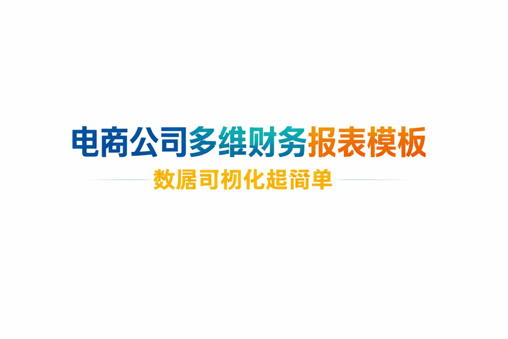 多维度分析！电商公司多维财务报表模板，数据可视化超简单