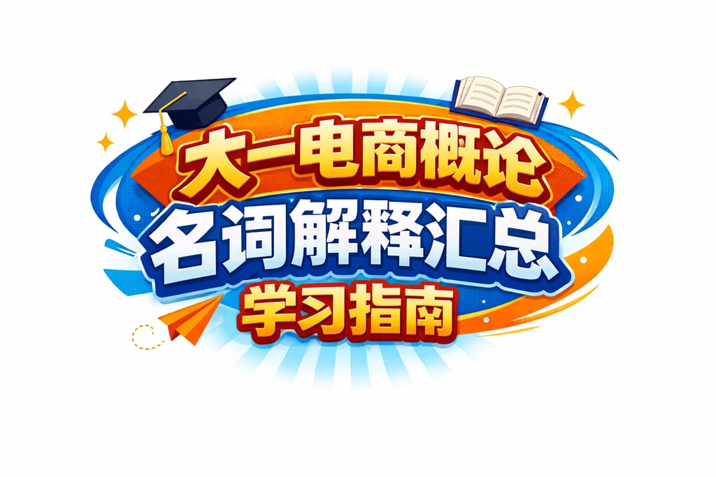 大一概论！大一电商概论名词解释汇总，学习指南