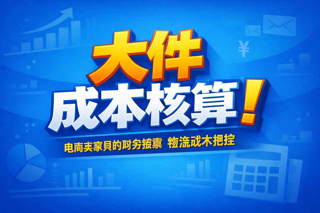 大件成本核算！电商卖家具的财务报表，物流成本把控
