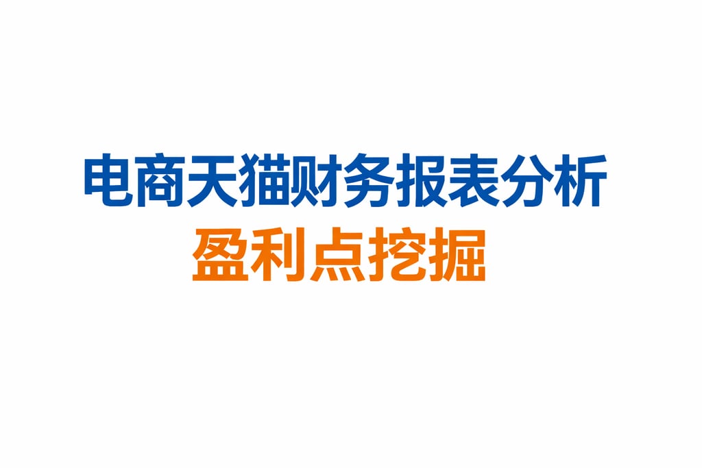 天猫分析！电商天猫财务报表分析，盈利点挖掘