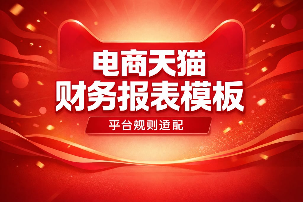 天猫模板！电商天猫财务报表模板，平台规则适配