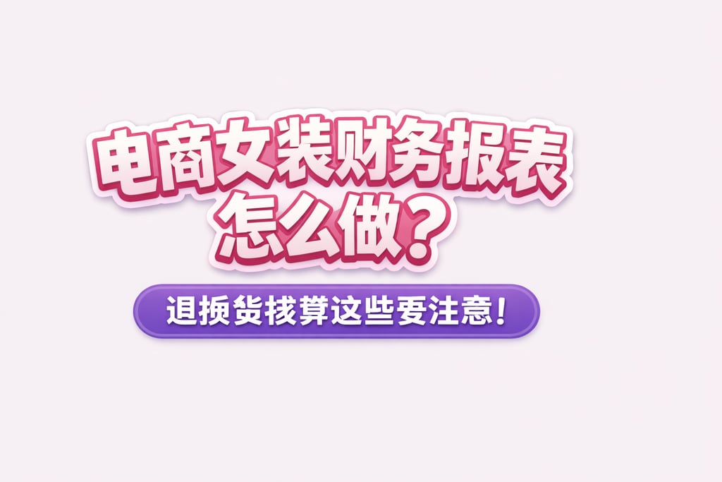 女装做账！电商女装财务报表怎么做，退换货核算