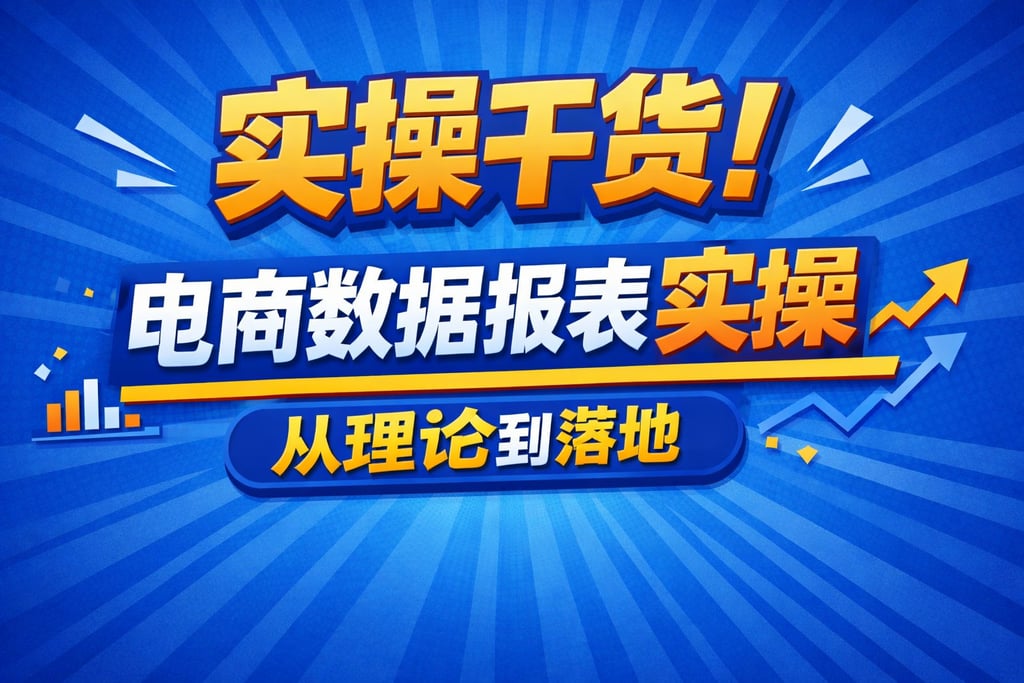 实操干货！电商数据报表实操，从理论到落地
