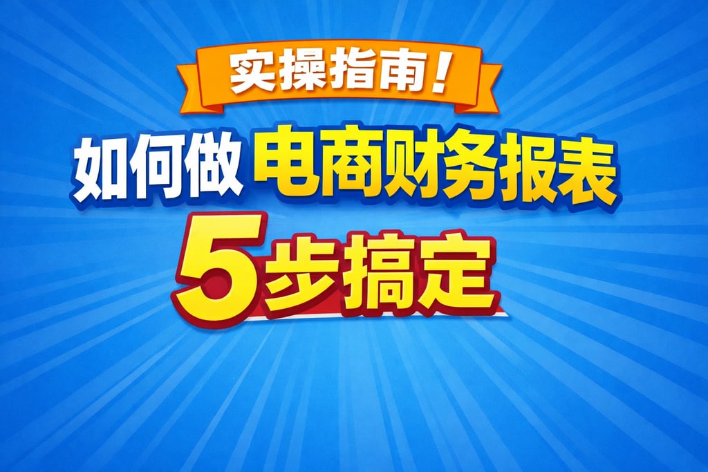 实操指南！如何做电商财务报表，5 步搞定