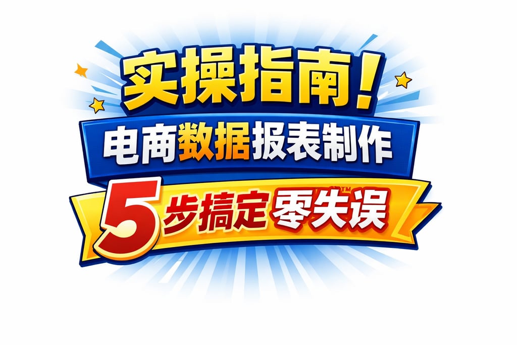 实操指南！电商数据报表制作，5 步搞定零失误