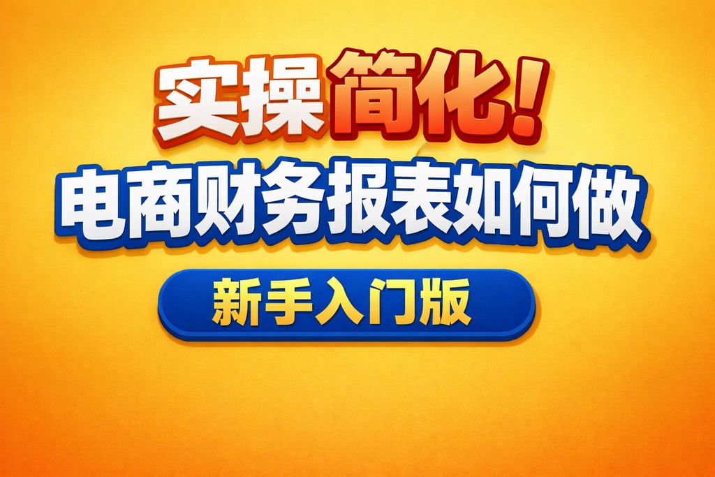 实操简化！电商财务报表如何做，新手入门版