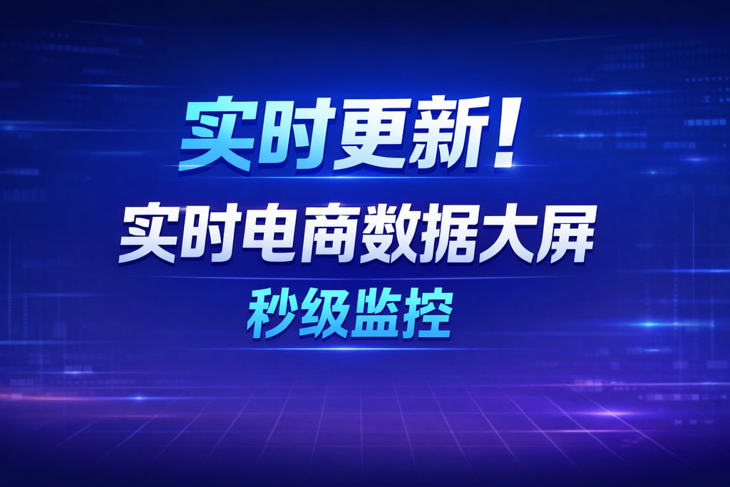 实时更新！实时电商数据大屏，秒级监控