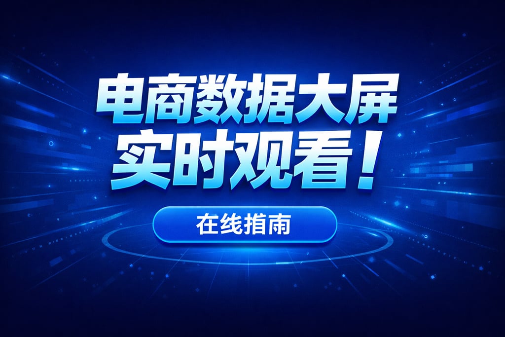 实时观看！电商数据大屏实时观看，在线指南