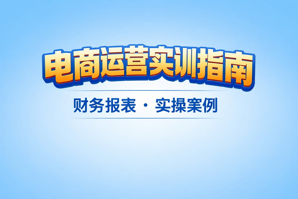 实训指南！电商运营实训财务报表，实操案例