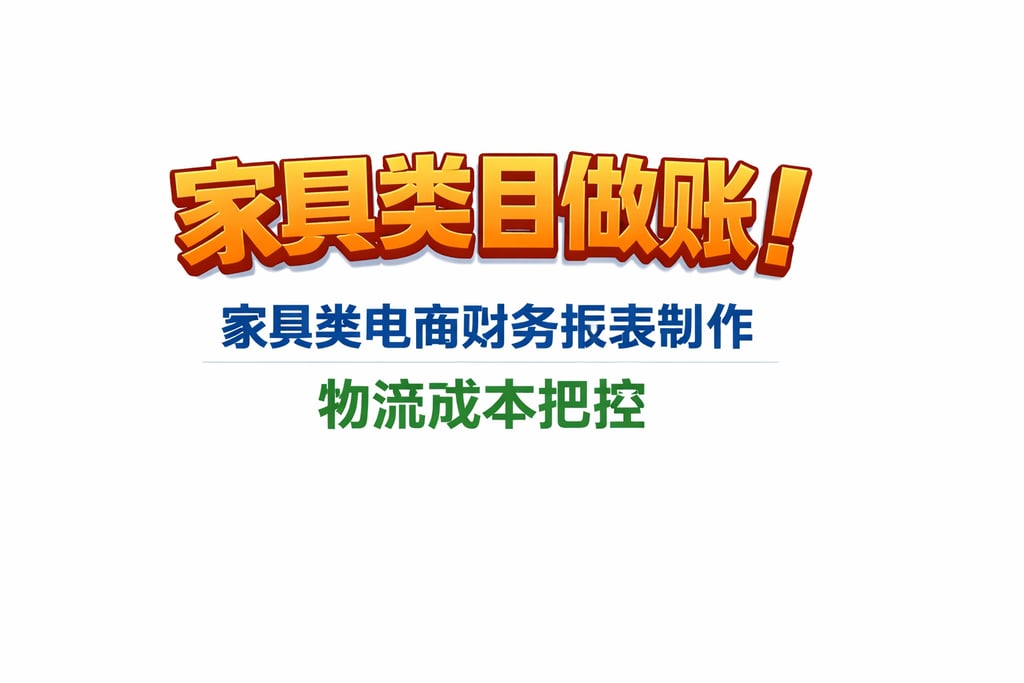 家具类目做账！家具类电商财务报表制作，物流成本把控