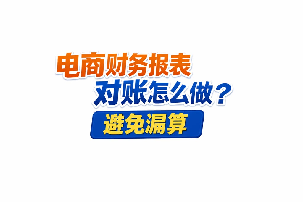 对账制作！电商财务报表对账怎么做，避免漏算