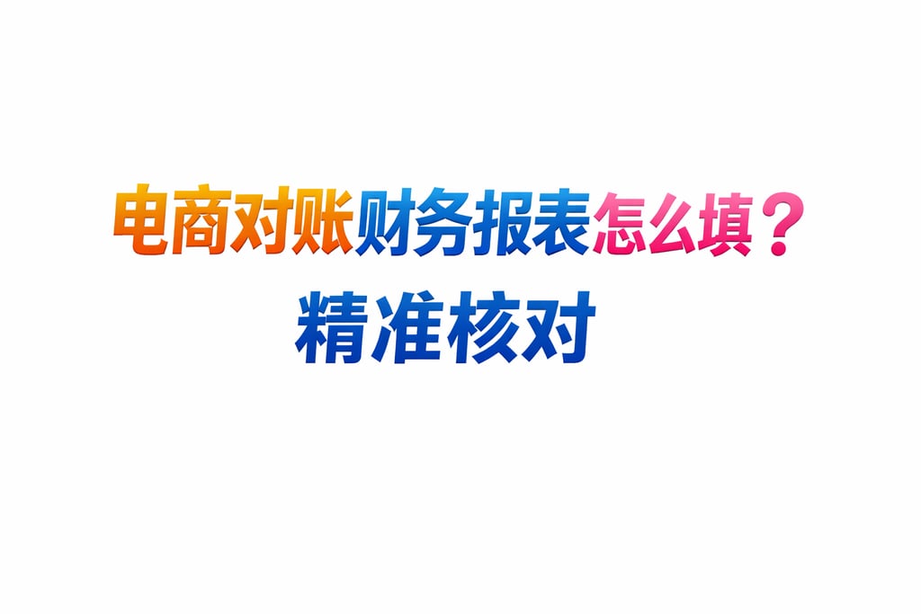 对账填报！电商对账财务报表怎么填，精准核对