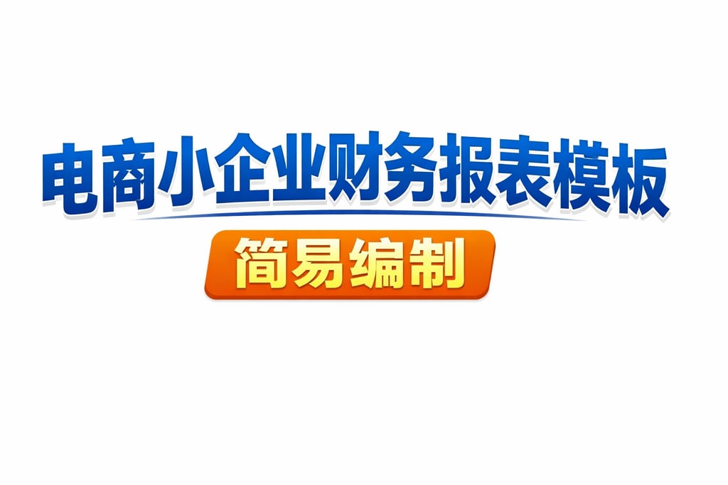 小企业模板！电商小企业财务报表模板，简易编制