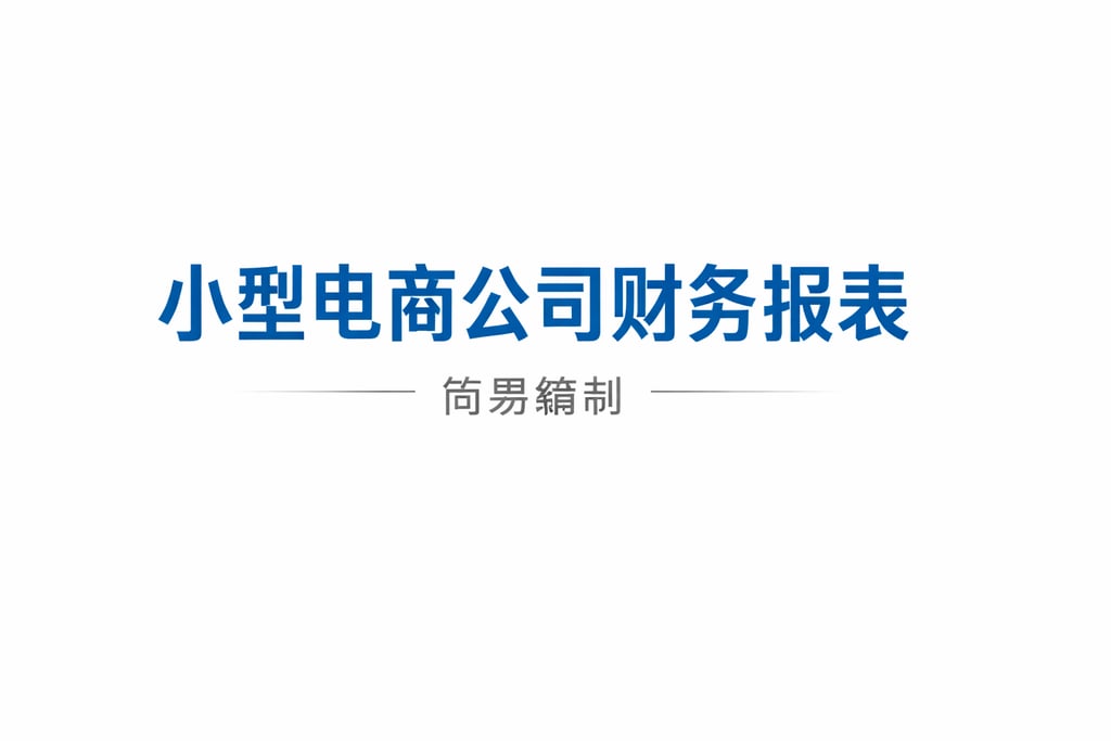小公司模板！小型电商公司财务报表，简易编制