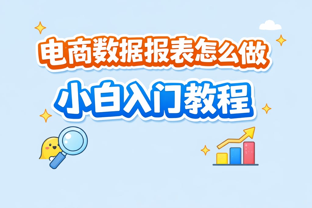 小白友好！电商数据报表怎么做小白，入门教程