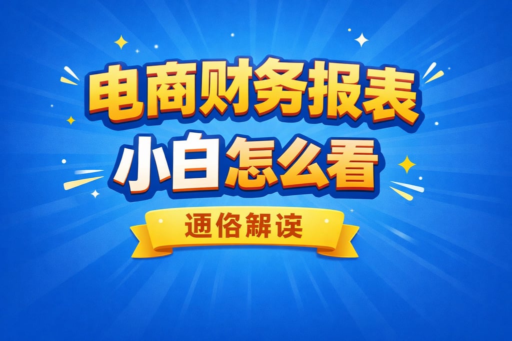 小白指南！电商财务报表小白怎么看，通俗解读