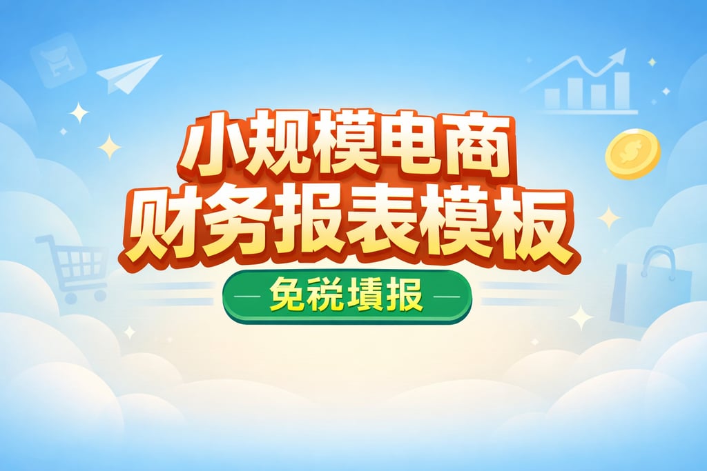 小规模模板！小规模电商财务报表模板，免税填报