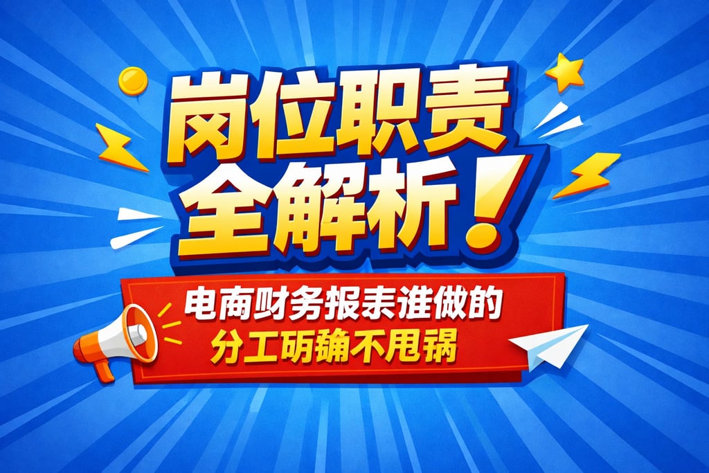 岗位职责全解析！电商财务报表谁做的，分工明确不甩锅